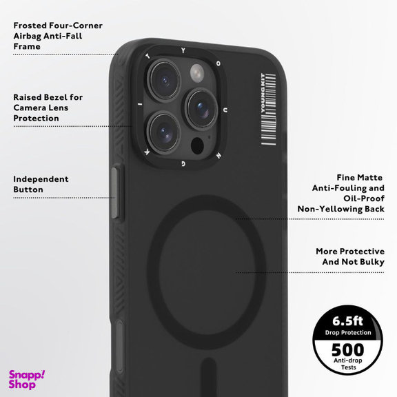 کاور گوشی موبایل یانگ کیت مدل Hidden Sand Matte Texture مناسب برای اپل iPhone 16 Pro