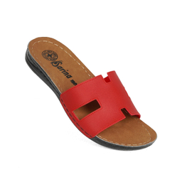 دمپایی زنانه سارینا مدل هرمس رنگ قرمز