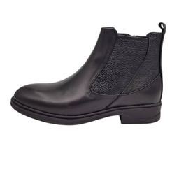 نیم بوت طبی مردانه چرم ریباری مدل Z11 رنگ مشکی