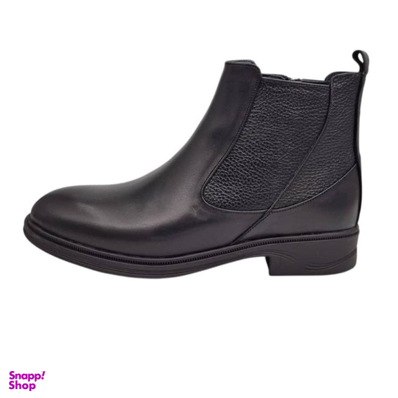 نیم بوت طبی مردانه چرم ریباری مدل Z11 رنگ مشکی