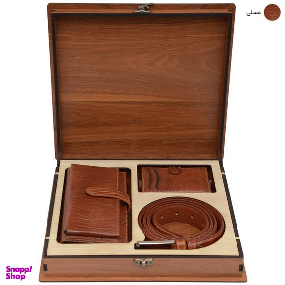 ست هدیه چرم طبیعی مردانه کد L2020