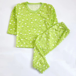 ست تیشرت آستین بلند و شلوار راحتی نوزادی مدل شکوفه کد 4130 رنگ سبز