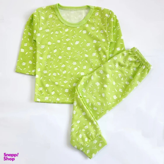 ست تیشرت آستین بلند و شلوار راحتی نوزادی مدل شکوفه کد 4130 رنگ سبز