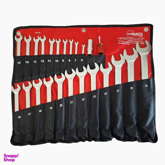 ست آچار یکسر تخت و رینگ هانسول مدل HS1122