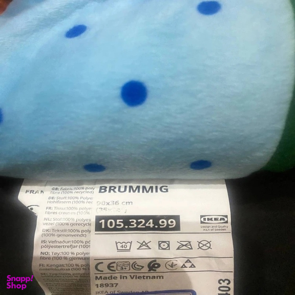 عروسک بالشتی ایکیا مدل brummig کد 105.324.99 سایز 40 سانتی متر