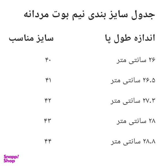 نیم بوت مردانه سهند چرم مدل پویا