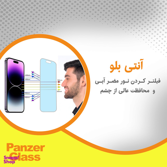 محافظ صفحه نمایش آنتی بلو پنزر گلس مدل Resistant مناسب گوشی موبایل اپل iPhone 16 Pro Max
