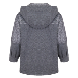 پالتو زنانه مدل ZITO494 رنگ خاکستری