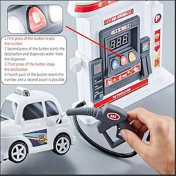 ست اسباب بازی ناب سل مدل جایگاه پمپ بنزین شارژی همراه با ماشین دودزا GAS STATION SET