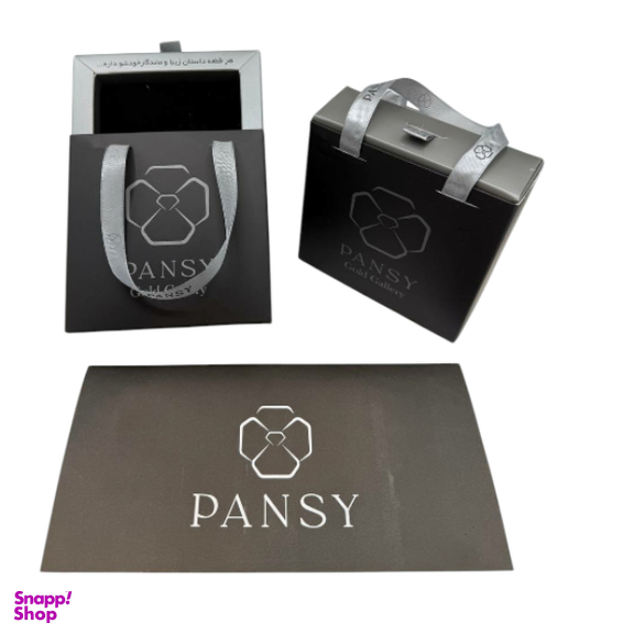 آویز گردنبند طلا 18 عیار دخترانه پانسی طرح گنجشک کد Nk101