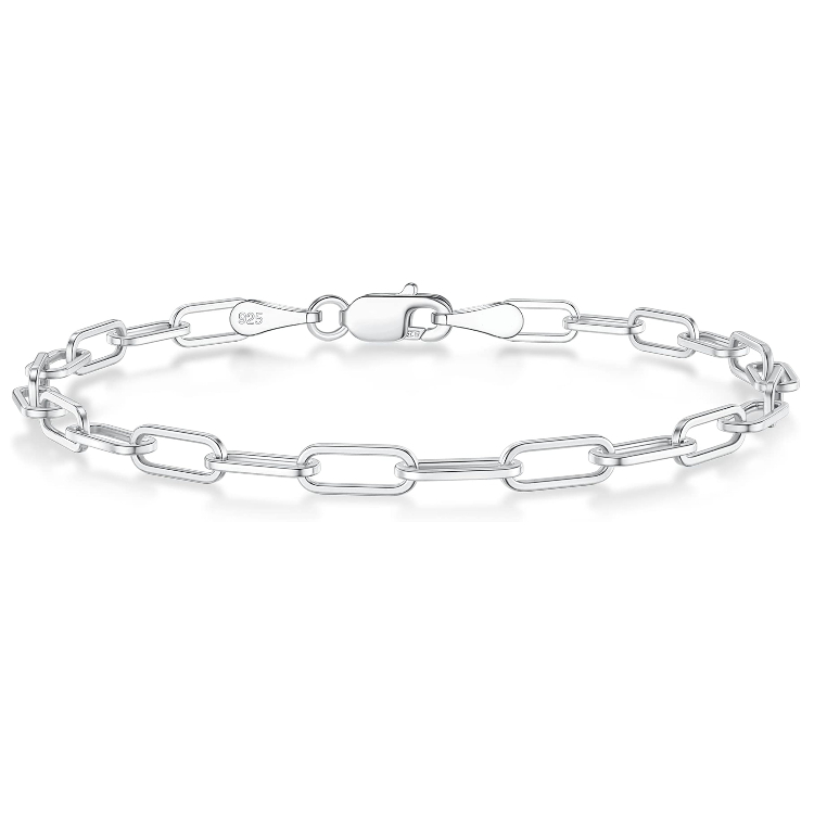 دستبند نقره مردانه گیرا طرح هرمس G098