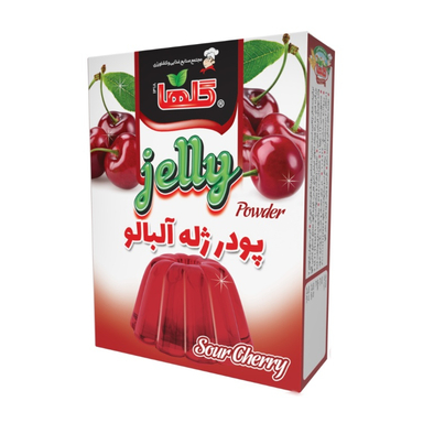 پودر ژله آلبالو گلها وزن 100 گرم بسته بندی جعبه