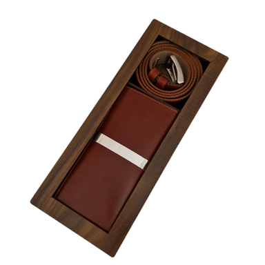 ست هدیه مردانه 2 تکه کد 25 رنگ قهوه ای شتری