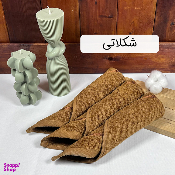 دستمال حوله ای آشپزخانه بهباف آذر کد H-01 بسته 3 عددی