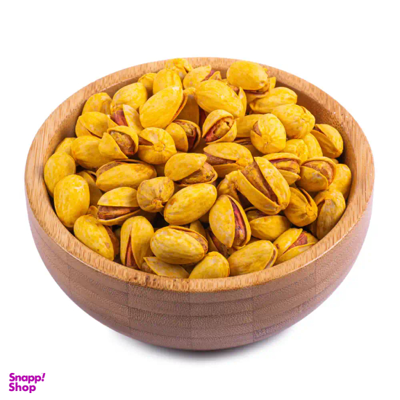 پسته احمدآقایی برشته دو آتشه زعفرانی بارجیل
