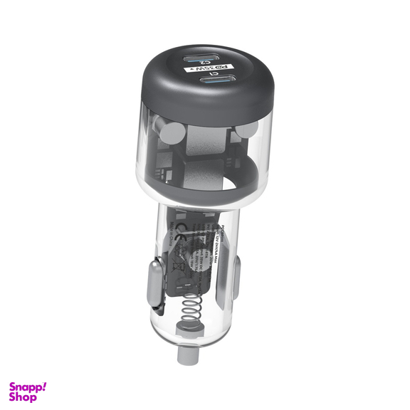 شارژر فندکی کریستالی 35 وات پاورولوژی مدل Dual Output Crystalline Series