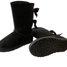 بوت زنانه طرح اگ مدل پشت بندی رنگ مشکی