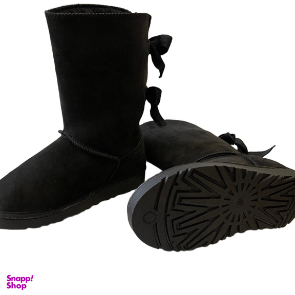 بوت زنانه طرح اگ مدل پشت بندی رنگ مشکی