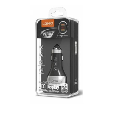 شارژر فندکی الدینیو مدل C2 به همراه کابل تبدیل MicroUSB