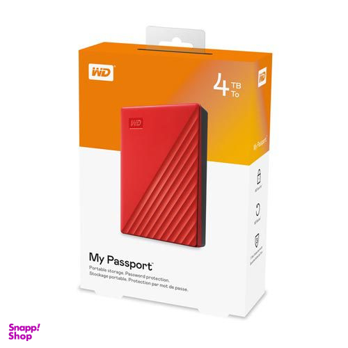 هارد اکسترنال وسترن دیجیتال مدل My Passport ظرفیت 4 ترابایت