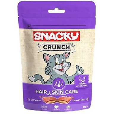 تشویقی کرانچی گربه اسنکی مدل Hair And Skin Care طعم مرغ  وزن 60 گرم