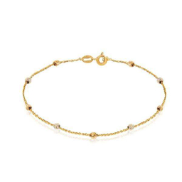 دستبند طلا 18 عیار زنانه اپال گلد مدل گوی البرنادو 0180