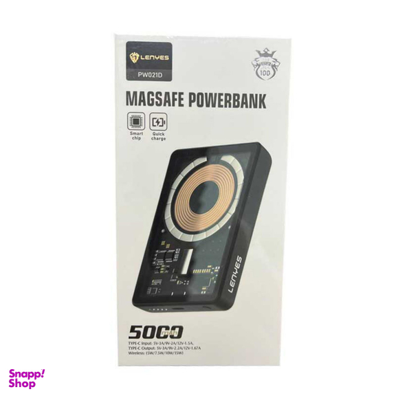 پاوربانک لنیز مدل PW021D ظرفیت 5000 میلی آمپر ساعت