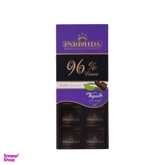 شکلات تابلت تلخ 96 درصد پارمیدا وزن 80 گرم