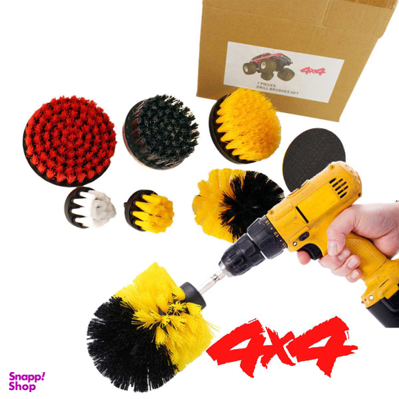 فرچه سر دریلی فور بای فور کد 885611 بسته 7 عددی