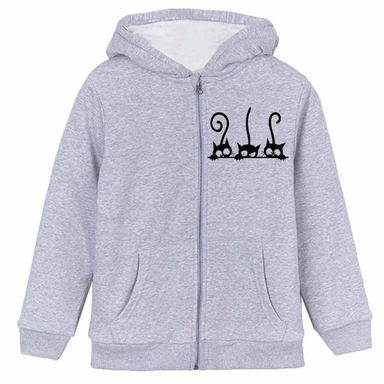 سویشرت دخترانه مدل سه گربه کد P23