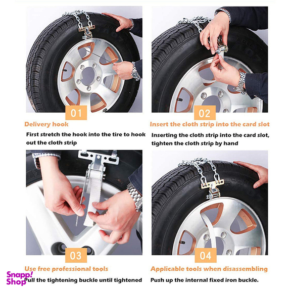 زنجیر چرخ رویال اسپرت مدل SNOW PLUS مناسب برای بورگوارد BX7 بسته 6 عددی