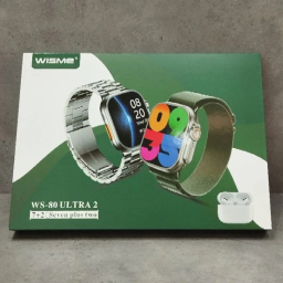 ست ساعت هوشمند و ایرفون بلوتوثی ویزمی مدل WS-80 Ultra2 مجموعه 10 عددی