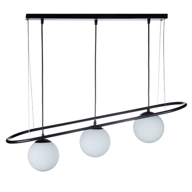 لوستر خطی آرام مدل 3 شعله حباب سفید کد 810