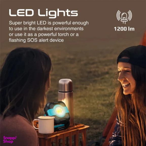 پاوربانک و پروژکتور LED پرومیت مدل CAMPMATE-3 ظرفیت 9000 میلی‌ آمپر ساعت