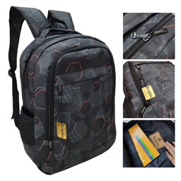 کیف مدرسه رسپینا اسپرت طرح شش ضلعی مدل hexagon با جامدادی