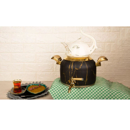 ست کتری قوری کروپ ست مدل رنگی ماربل کد 915