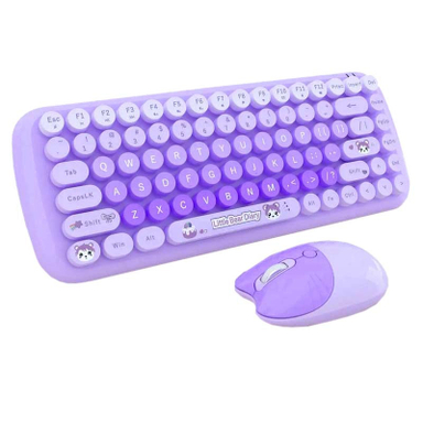 کیبورد و ماوس بی سیم مافی مدل candy fashion multicolor