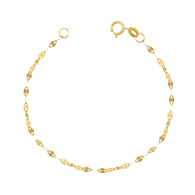 دستبند طلا 18 عیار زنانه طرح پولکی کد 00286