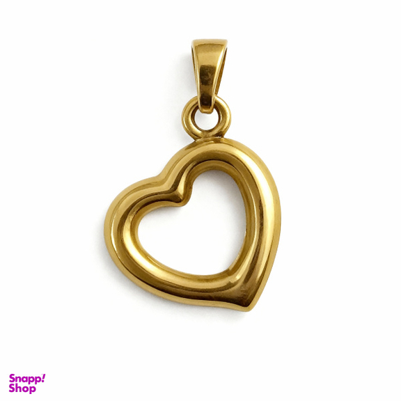 آویز گردنبند طلا 18 عیار زنانه طرح قلب توخالی