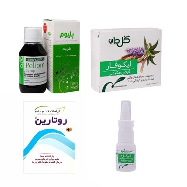 پک سرماخوردگی و گلودرد گیاهی بزرگسالان مجموعه 4 عددی