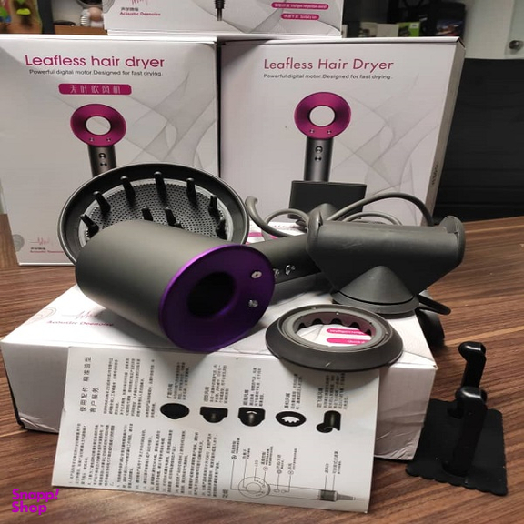 سشوار حرفه ای طرح دایسون 5 کاره leafless hair drier کد DN11