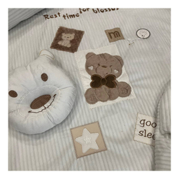 سرویس خواب کودک 5 تکه مادرکر مدل خرس پاپیونی کد 127