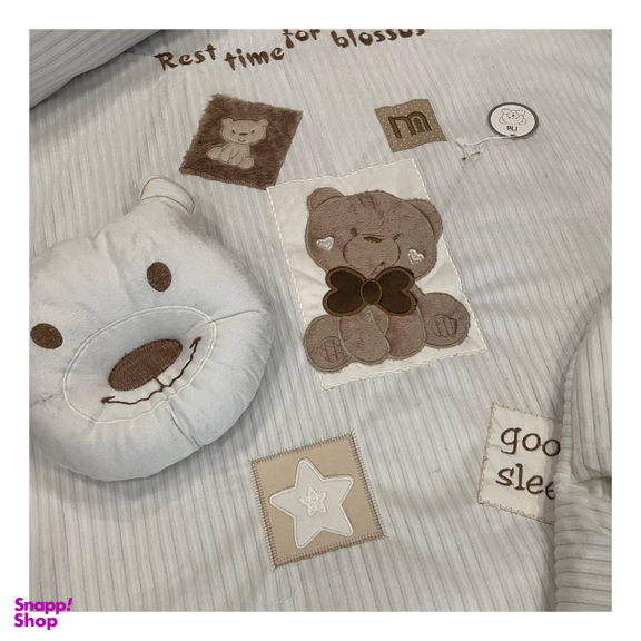 سرویس خواب کودک 5 تکه مادرکر مدل خرس پاپیونی کد 127