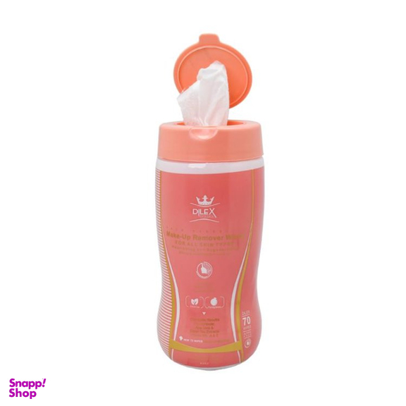 دستمال مرطوب استوانه ای دایلکس حاوی عصاره چای سبز بسته 70 عددی