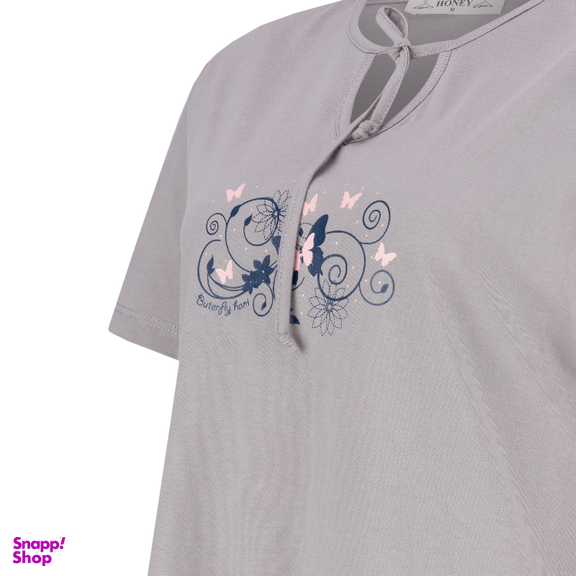 ست تیشرت و شلوار زنانه کد 1024 رنگ طوسی