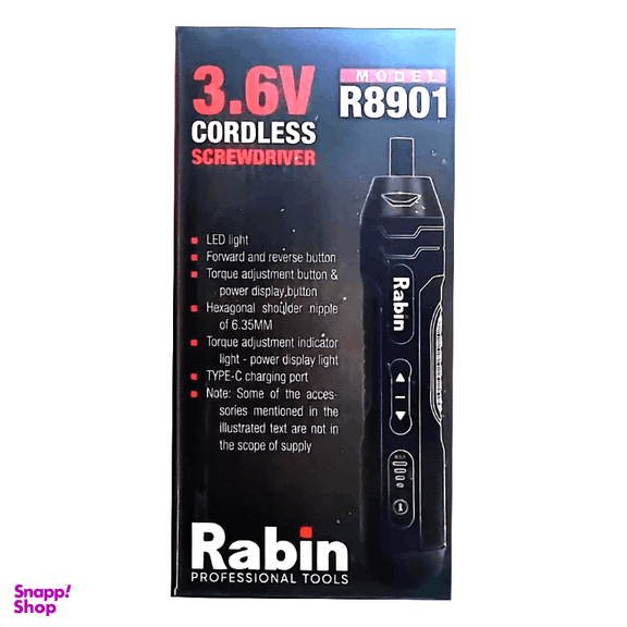 پیچ گوشتی شارژی 3.6 ولت رابین کد 8901