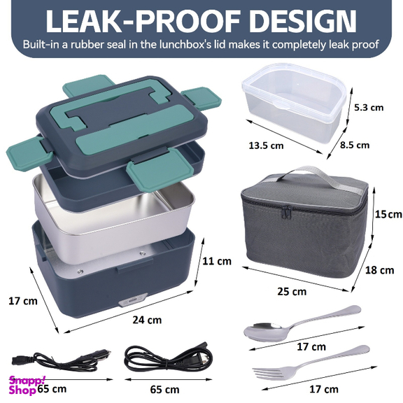 ظرف غذا برقی مدل آریا به همراه کیف و قاشق