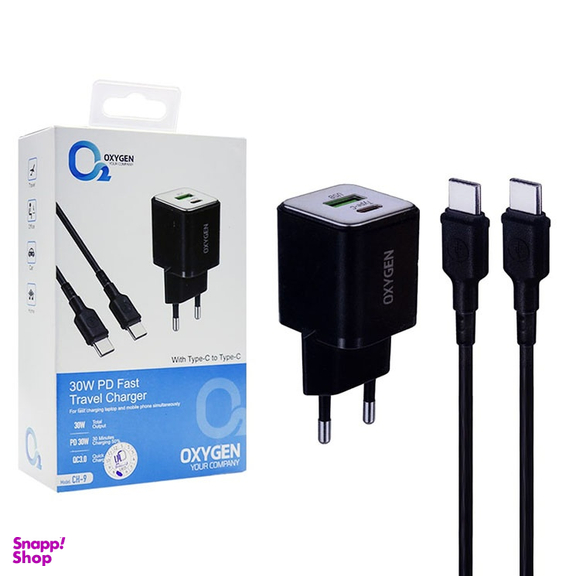شارژر موبایل اکسیژن کد CH-9 30W به همراه کابل