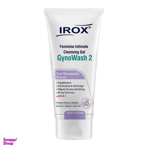 ژل بهداشتی ایروکس مدل Gyno Wash 2 مناسب دوران یائسگی وزن 150 گرم