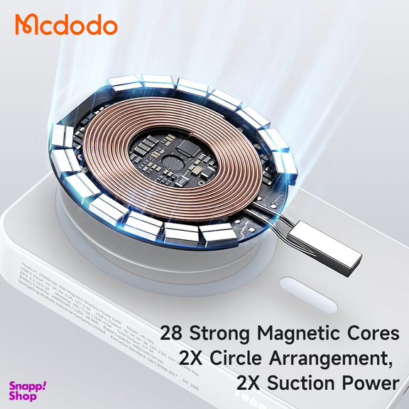 پاوربانک وایرلس مک دودو مدل MC-5931 ظرفیت 10000 میلی آمپر ساعت